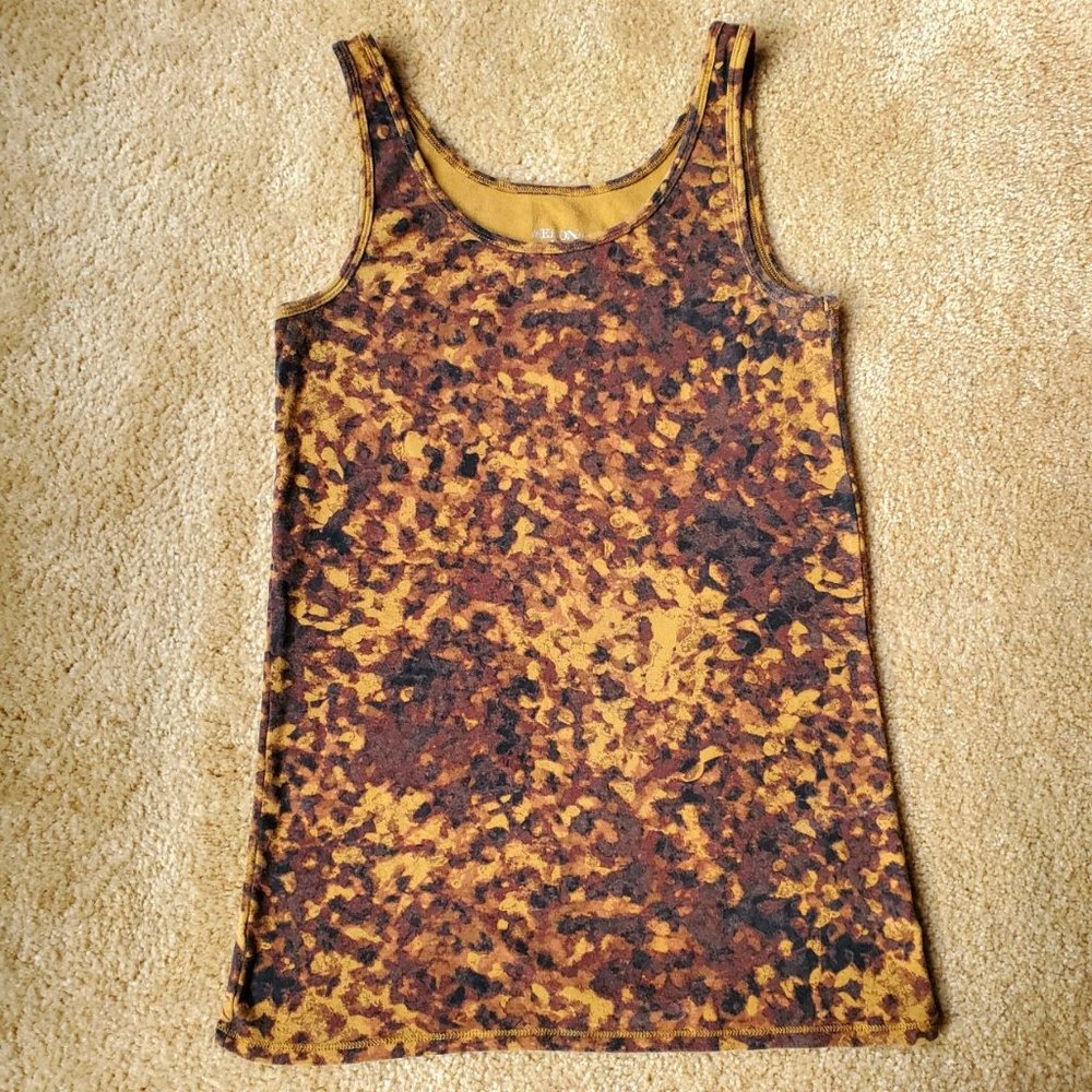 Merona Target Long Layering Cheetah Print Tank Top Brown Tan Women's XL
